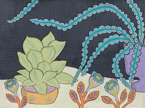 Momoca painting floral travel art